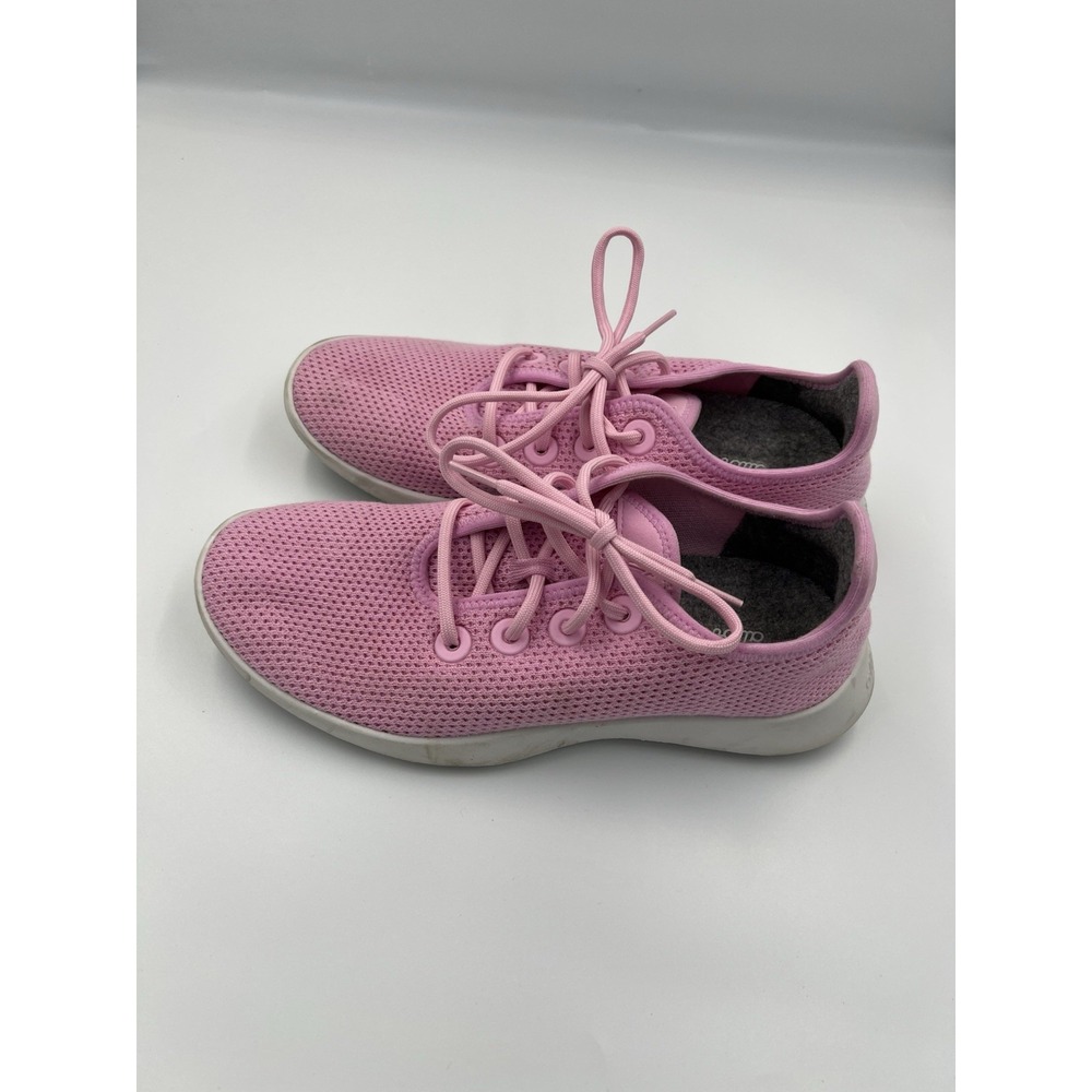 Allbirds Women's Tree Runner in Bright Pink W 9 Merino Lining Tencel Upper Foam